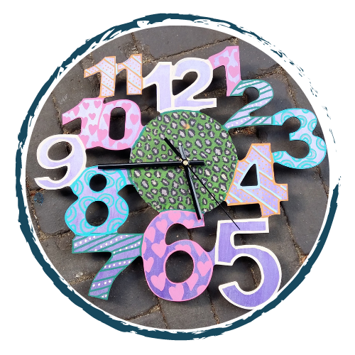 kinderfeest mdf klok knutselen