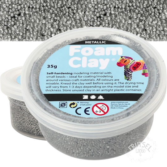 Foam clay metallic zilver 35 gram