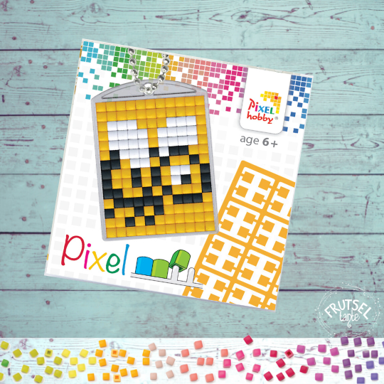pixelhobby sleutelhanger bij