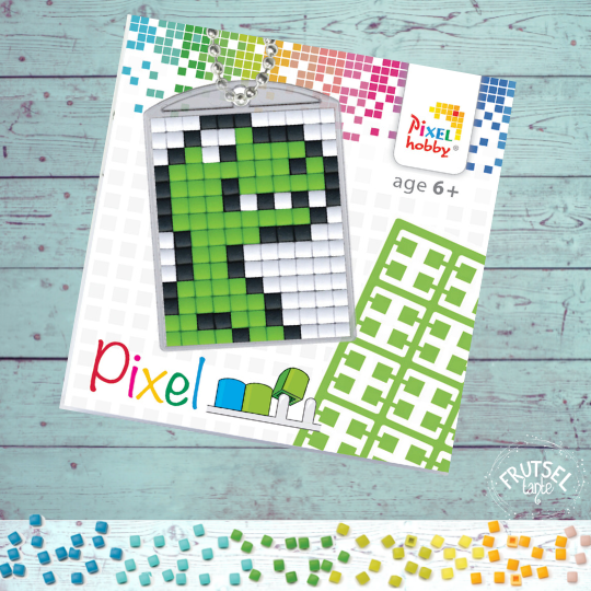 pixelhobby sleutelhanger t-rex