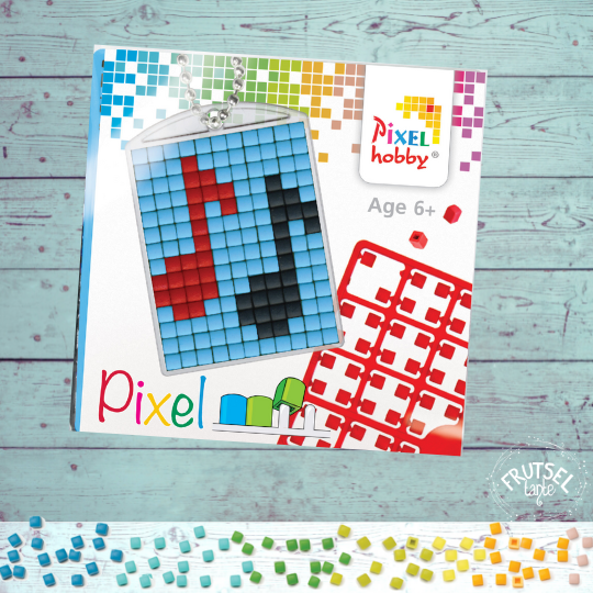 pixelhobby sleutelhanger muzieknoten