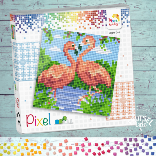 Pixelhobby classic set twee flamingo's