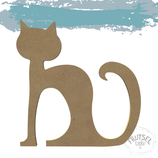 MDF zittende kat 26 cm, Gomille