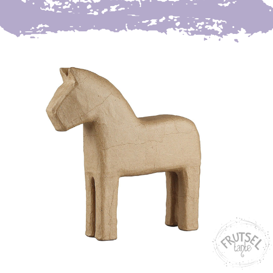 papier maché paard 14 cm