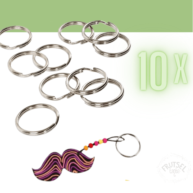 sleutelring 25 mm: setje van 10 stuks
