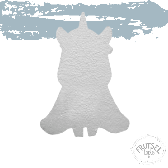 piepschuim unicorn zittend 15 cm
