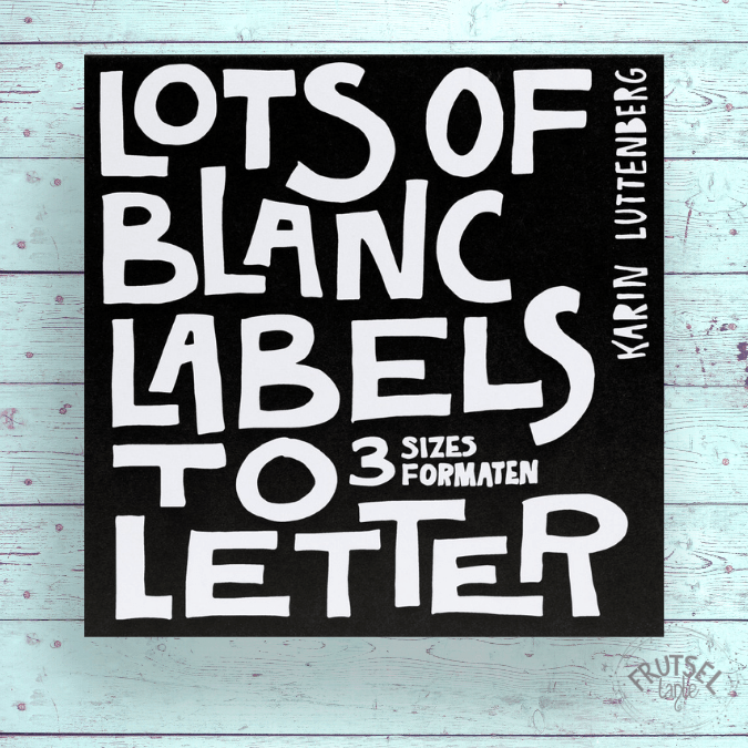 label blok 135 blanco labels Paperfuel zwart, wit, kraft