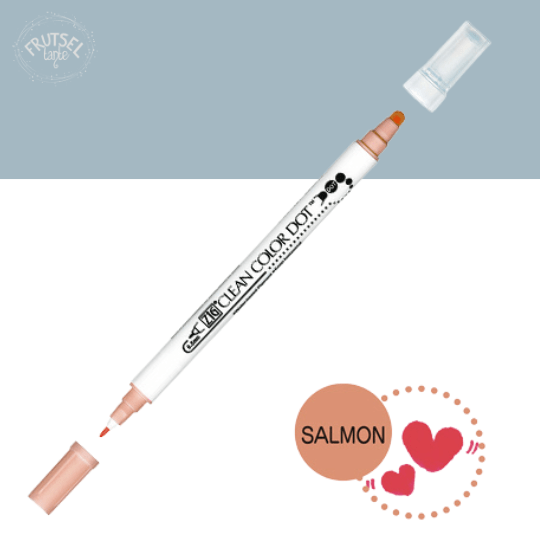Kuretake ZIG Dot marker (Salmon) zalm om te stippen op papier.
