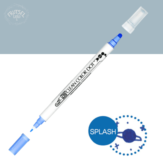 Kuretake ZIG Dot marker (Splash) donkerblauw om te stippen op papier.