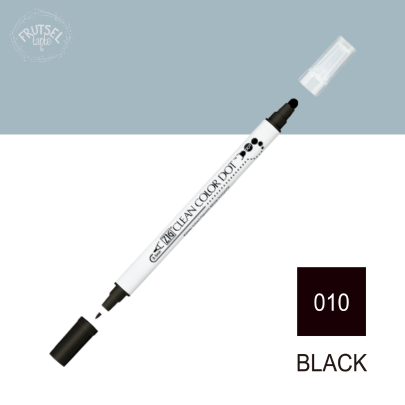 Kuretake ZIG Dot marker (Black) zwart om te stippen op papier.