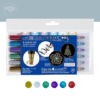 Kuretake ZIG Dot markers Metallic set met 6 kleuren om te stippen op papier.