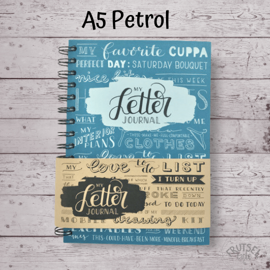 Bullet journal groenblauw, A5, ringband, 60 stevige witte bladen van 150 gram, Papicolor, Karlijn van de Wier