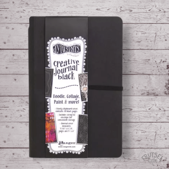 Dylusions Creatief journal zwart, zwarte pagina's, 48 pagina's, ongelinieerd