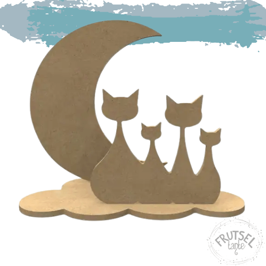 MDF set cats moon