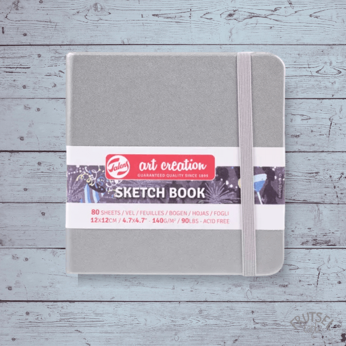 sketchbook Talens shiny silver 12x12 cm