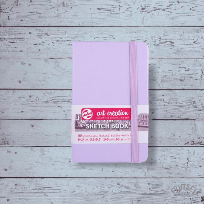 Sketchbook 9 x 14 pastel violet sketchbook Talens pastel violet 14x9 cm