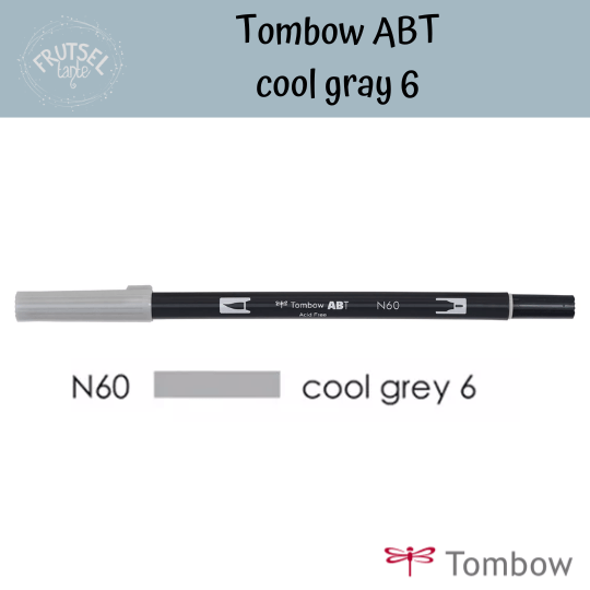 Tombow ABT Dual brushpen grijs 6 N60