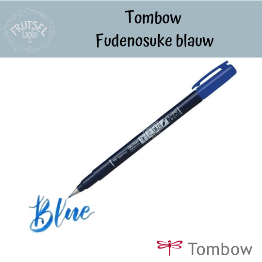 Tombow brushpen Fudenosuke blue