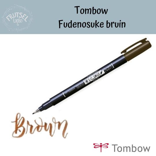 Tombow brushpen Fudenosuke brown