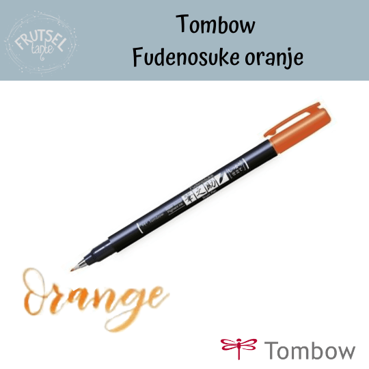 Tombow Fudenosuke brushpen orange