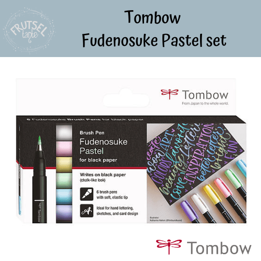 Tombow Fudenosuke brushpen pastel set