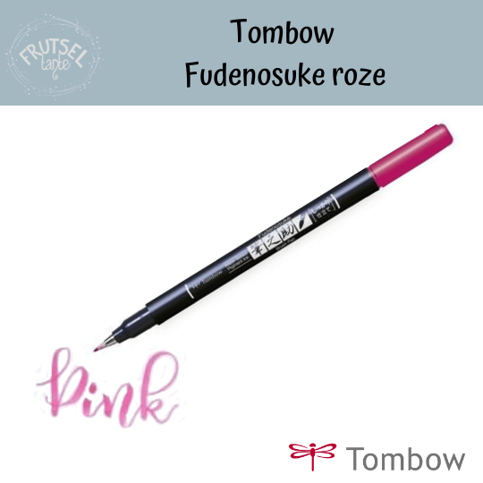 Tombow brushpen Fudenosuke roze