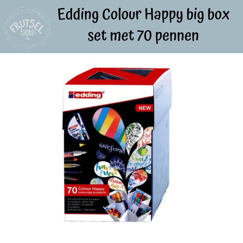 Edding big box set met 70 pennen (brush, fineliners, stiften, gelpennen)