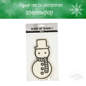 Sneeuwpop van hout en eva foam om te decoreren