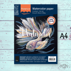 Watercolor paper Florence A4 zwart
