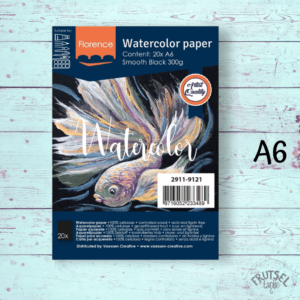 Watercolor paper Florence A6 zwart