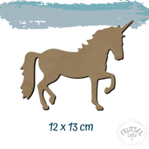 2D houten lopende unicorn