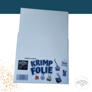krimpie dinkie krimpfolie voor in de oven kleiner te maken. Vijf vellen.