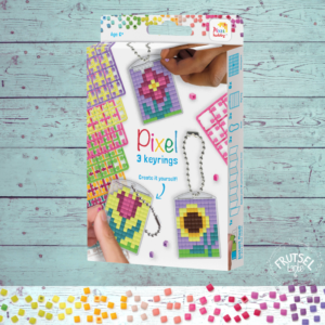 Sleutelhangerset voor 3 medaillons met 18 patronen van bloemen